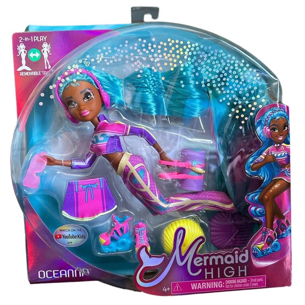 NIB Mermaid High Doll Spin Master ~ Oceanna ~ 2 in 1 Play